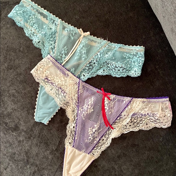 Heidi Klum Intimates Other - Heidi Klum Sofia Thongs Bundle of 2 Purple Blue S